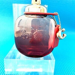 3.0 OZ coach Wild Rose Red Perfume Bottle with Gold Accents